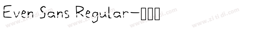 Even Sans Regular字体转换
